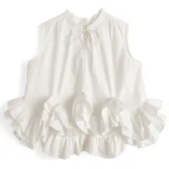 フリルノースリーブブラウス[ai179]