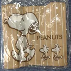 スヌーピー　ニットトートバッグM　ベージュ　エコバッグ