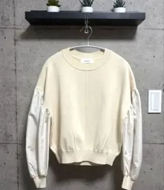 未使用品 GALLEST パフスリーブ ニットトップス ベージュ カットソー