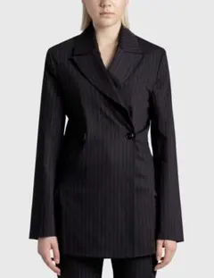 GANNI ストライプテーラードジャケット