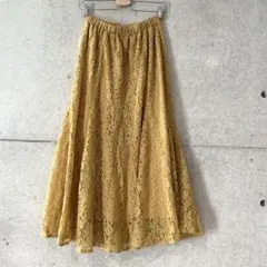 新品レース　フレアスカート　earth music&ecology