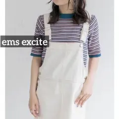 k0515 ems excite 粗織針織衫 藍色