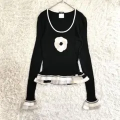 希少✨CHANEL シャネル 95A CCロゴ カメリア カシミヤ ニット - メルカリ