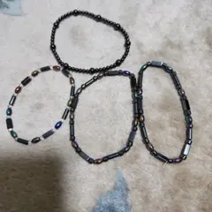 カラフルビーズブレスレットセット 4個