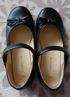 ELFINDOLL ブラックフォーマルシューズ 22.0cm 西松屋