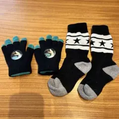 手袋と厚手靴下19-21cm キッズ