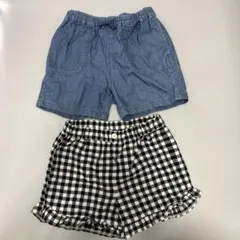 UNIQLO 100サイズ イージーショートパンツ 2枚セット ユニクロ