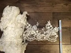 ブライダル裾レース　オフホワイト　1M