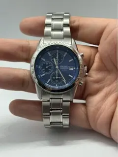 鈴*木様 SEIKO SBTQ071 クロノグラフ 青文字盤 腕時計 鈴*木様 SEIKO SBTQ071 クロノグラフ 青文字盤 腕時計 - メルカリ