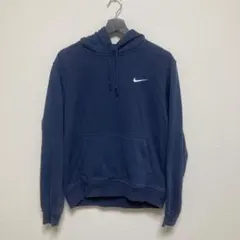 紺タグ　Nike ナイキ　ネイビー パーカー Mサイズ　短丈