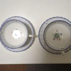 花柄ティーカップとソーサーセット2客