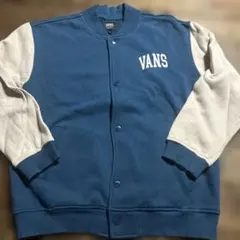 VANS バンズジャージスウェットトレーナーレディースカーキ/袖ベージュLサイズ