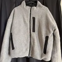 ボアブルゾン グレー