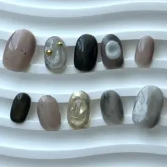 現品 NO1231 ニュアンスネイル マーブルネイル シェルネイル ネイル