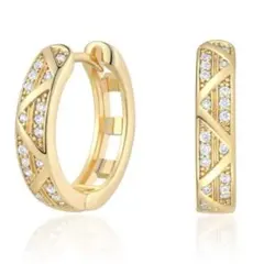 ピアス レディース フープピアススワロフスキー人気上質赤 青白ジルコニア ピアス