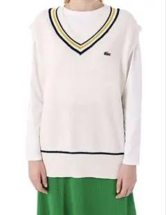 コットンポリニットチルデンベスト レディース AF010J-99