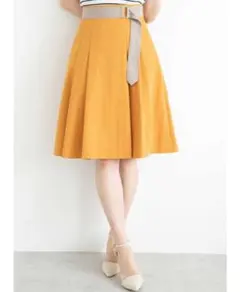 【新品タグなし】プロポーション タックスカート フレアスカート