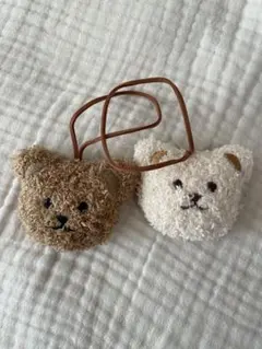 クマ名前キーホルダー2点セット（ネームキーホルダー）