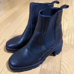 ローズバッド　本革　サイドゴアブーツ　ブラック　23.5センチ　37インチ