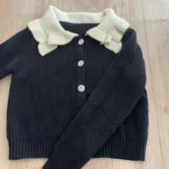 GRL ニットカーディガン ビジュー付き