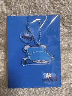 新品 100%ドラえもん&フレンズ展 限定 アクリル2連キーホルダー サンタ