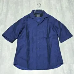 90s【NICOLE CLUB FOR MEN】ジャガード 開襟シャツ Y2K