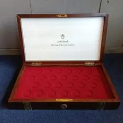 木製　コイン用ケース　ヴィンテージ　鍵無し