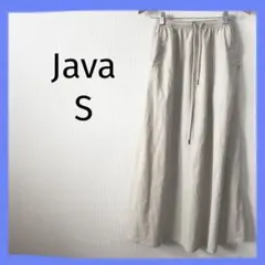 ジャバ　Java ベージュ サイドジップ　フレアスカート ロング丈 Sのサムネイル