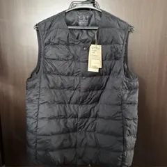 無印良品 ノーカラーベスト 黒 L