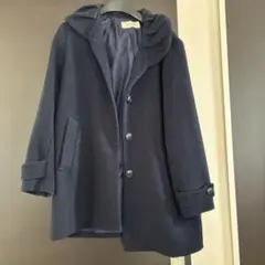 chocol raffine robe ウール混コート ネイビーのサムネイル