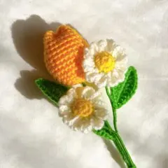 ミニミニブーケ 毛糸花束 かぎ編み 枯れない花 編み物 小物 ブーケ