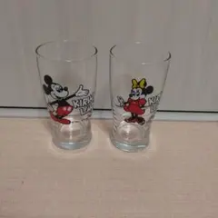 ミッキー ミニー ガラスコップ セット