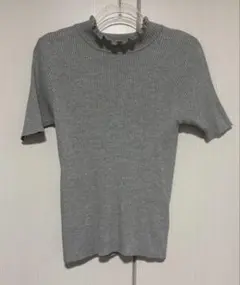 【新品未使用タグなし】 しまむら リブニット サマーニット トップス 五分袖