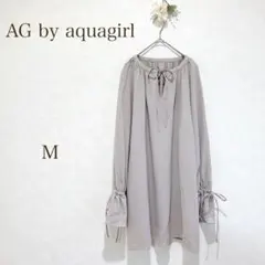 AG エージーバイアクアガール　ブラウス　チュニック　フリル袖　リボン　ピンクのサムネイル