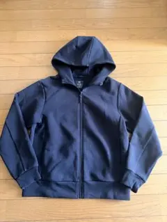 UNIQLO 黒 パーカー 150 ウルトラストレッチ ドライスウェット