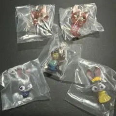 ズートピア めじるしアクセサリー ニック ジュディ 二ブルズ コンプリート 5点