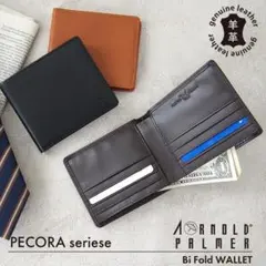アーノルドパーマー 二つ折り財布 PECORA タン 羊革のサムネイル