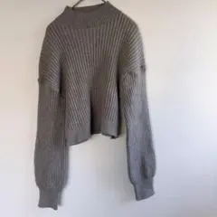 GRL ボリュームスリーブボトルネックニットトップス