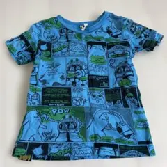 120㎝ Tシャツ　コミックの柄　ブルーのサムネイル