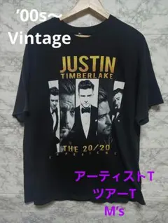 ジャスティンティンバーレイク ツアーT 黒 プリント ’00s ヴィンテージのサムネイル