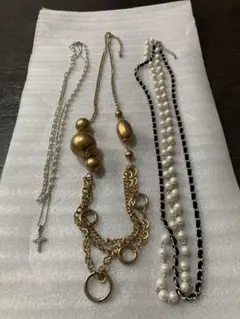 ネックレスセット シルバー ゴールド ブラック ホワイト