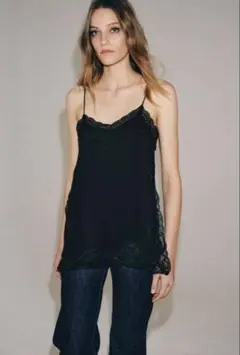 ZARA WOMAN 新作　ZW COLLECTION レーストリムトップスのサムネイル