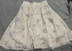 MAJESTIC LEGON 花柄フレアスカート クリーム色