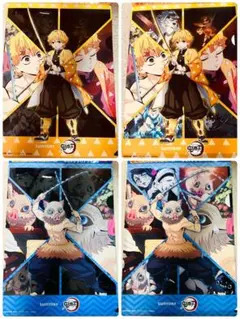 鬼滅の刃 我妻善逸&嘴平伊之助&鬼 クリアファイル 2枚セット