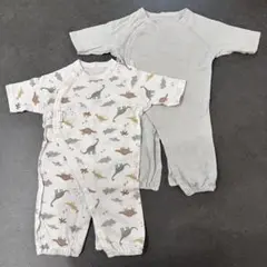 petit main 恐竜柄ツーウェイ・ドレスオール　2点セット