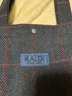 ま*の様 KALDI ヘリンボーンチェックトートバッグ