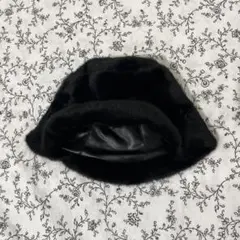 リバーシブル　バケットハット　ファー　レザー