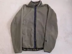 オリーブグリーン フルジップ フリースジャケット