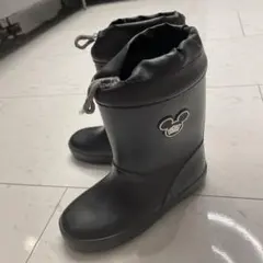 ANQ ミッキーマウス ブラック レインブーツ 19.0cm