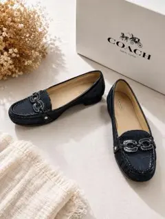 COACH コーチ シグネチャー ローファー パンプス ブラック レディースのサムネイル